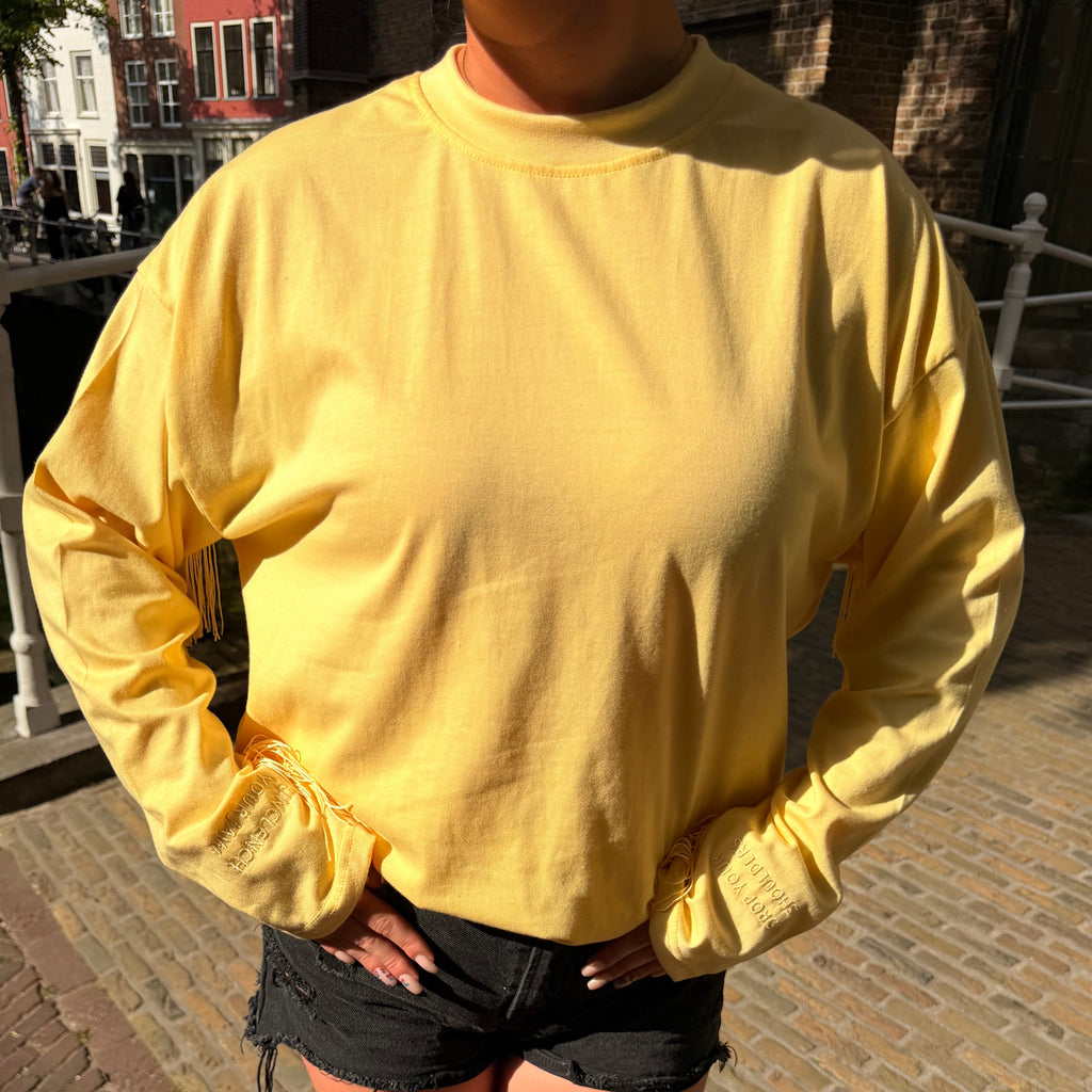 Longsleeve butter yellow franje