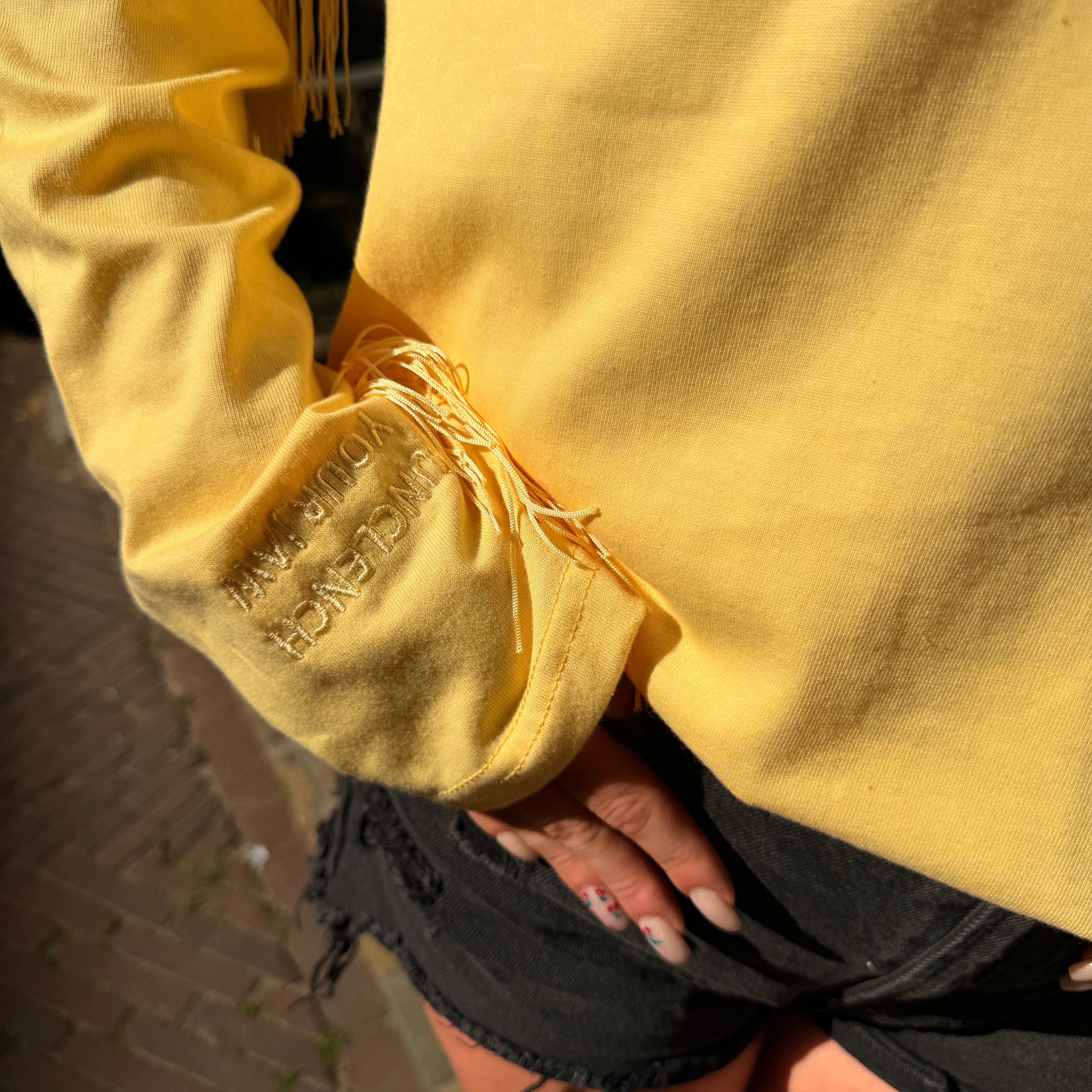 Longsleeve butter yellow franje